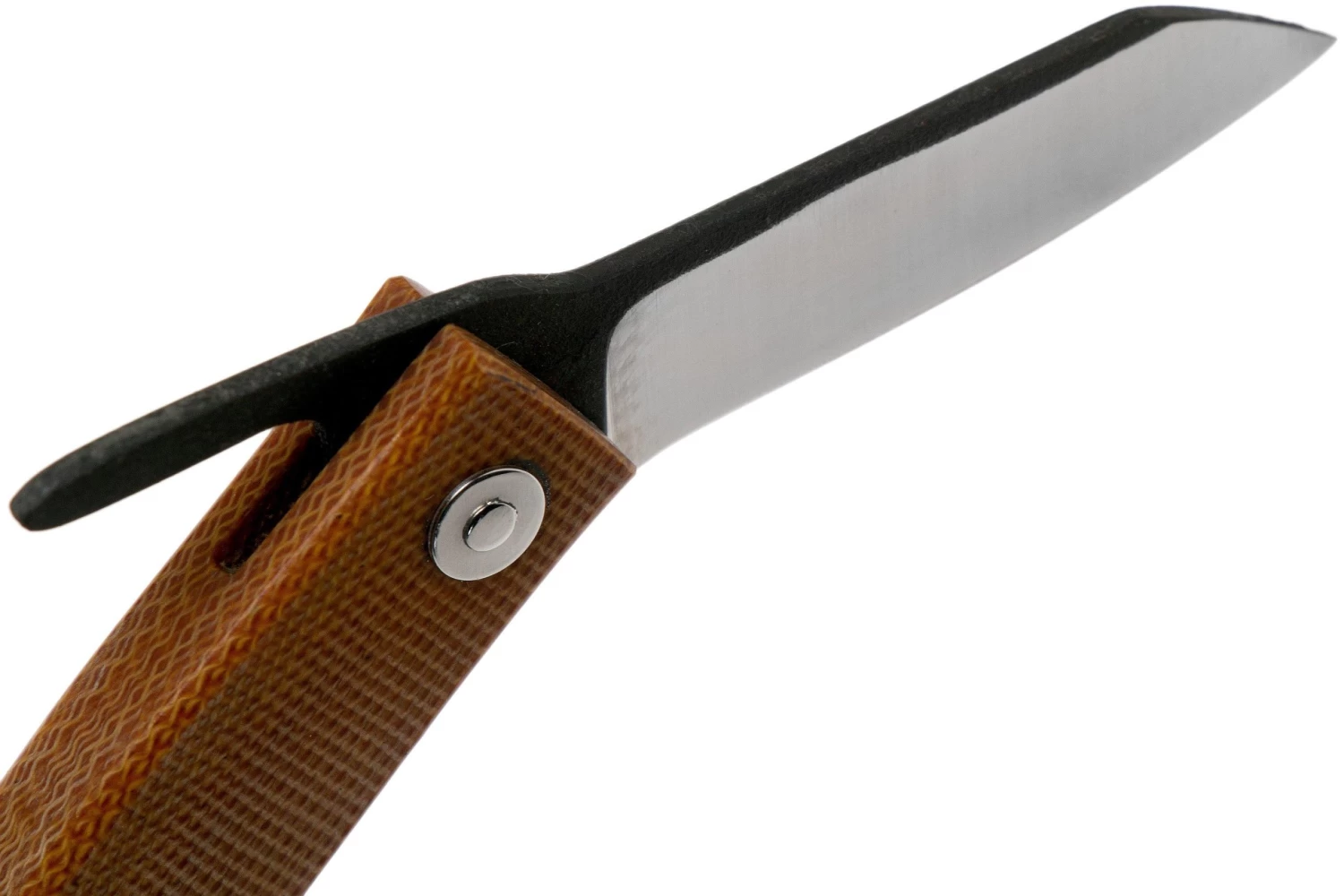 Ohta FK5 Higonokami-navaja, Natural Canvas Micarta - Imagen 6