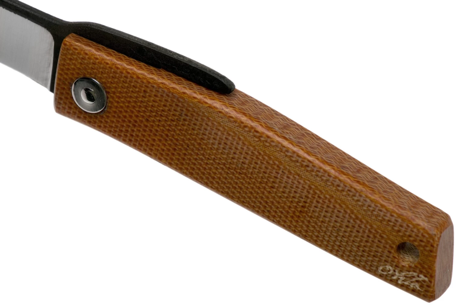 Ohta FK5 Higonokami-navaja, Natural Canvas Micarta - Imagen 7