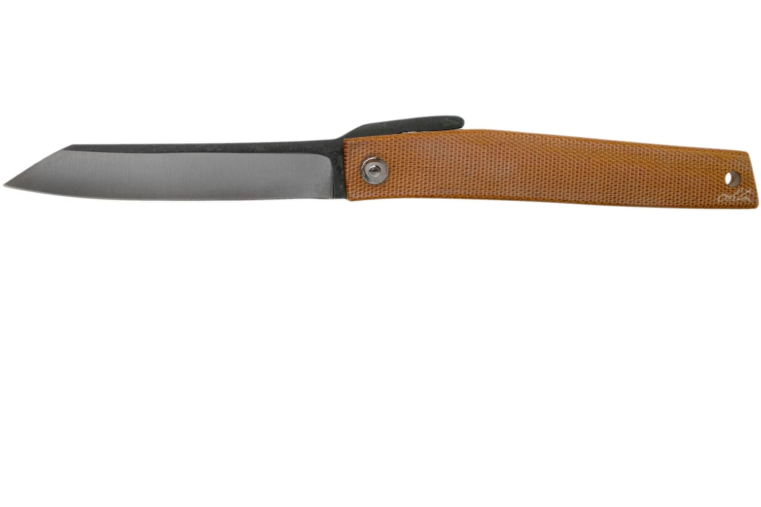 Ohta FK9 Higonokami-navaja, Natural Canvas Micarta