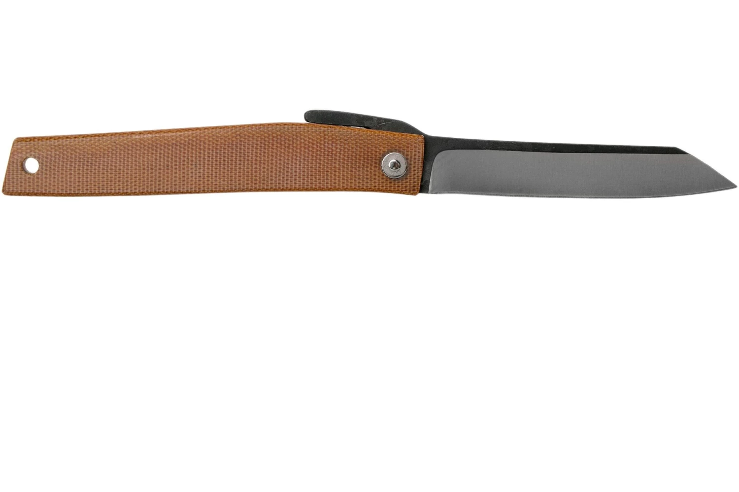 Ohta FK9 Higonokami-navaja, Natural Canvas Micarta - Imagen 2