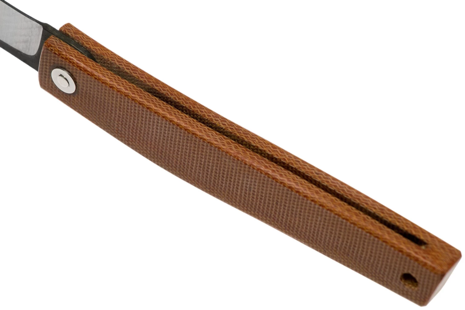 Ohta FK9 Higonokami-navaja, Natural Canvas Micarta - Imagen 5