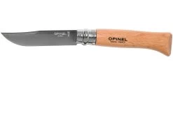 Opinel Navaja No. 8 Classic, Acero Inoxidable, Con Funda De Cuero, Madera De Haya