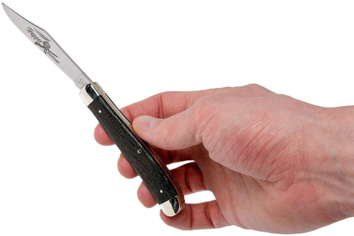 Robert Klaas US Trapper 95mm Bog Oak 412-1-276-TRS Navaja - Imagen 7