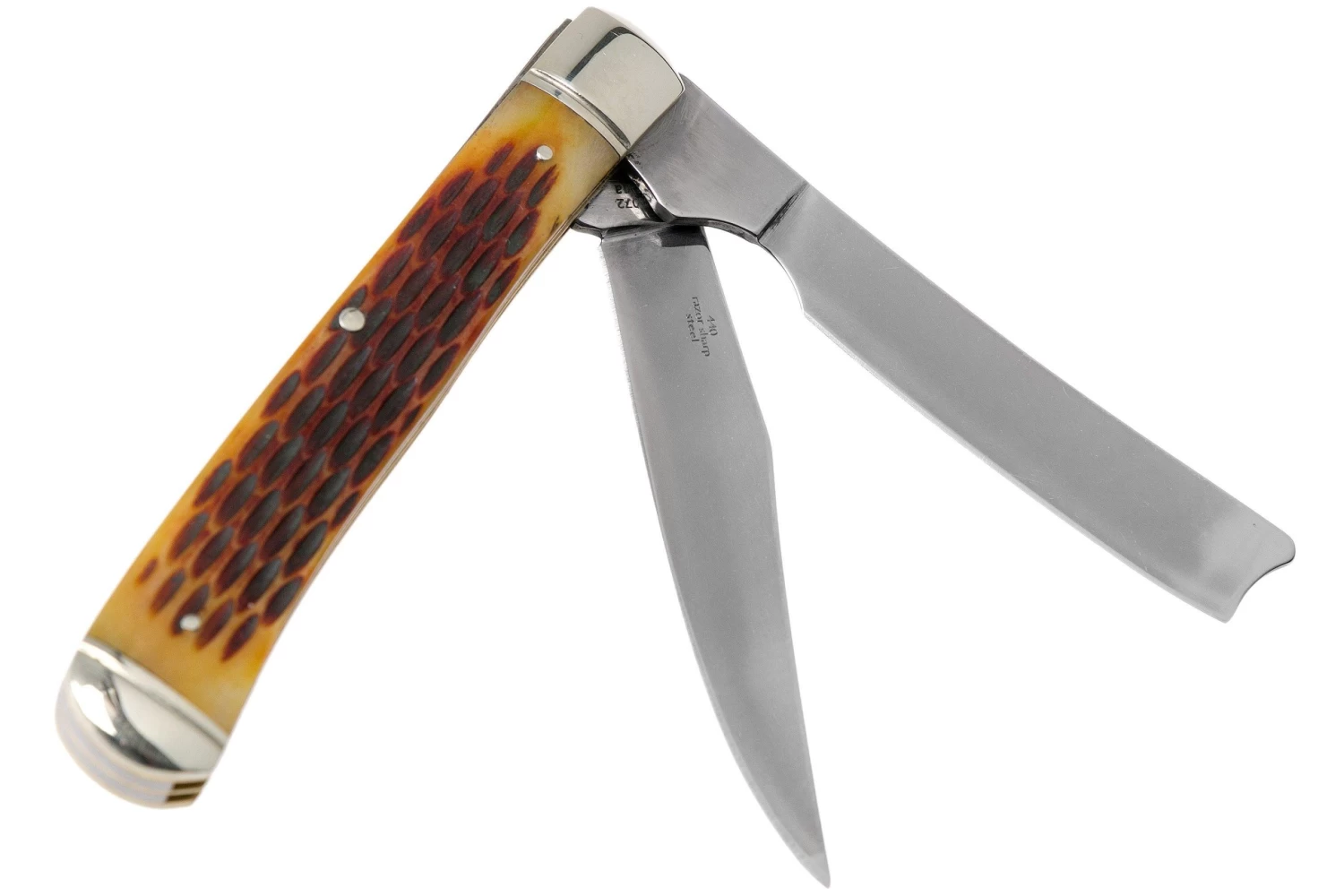 Rough Ryder Razor Trapper Amber Bone RR072 Navaja Slipjoint - Imagen 2