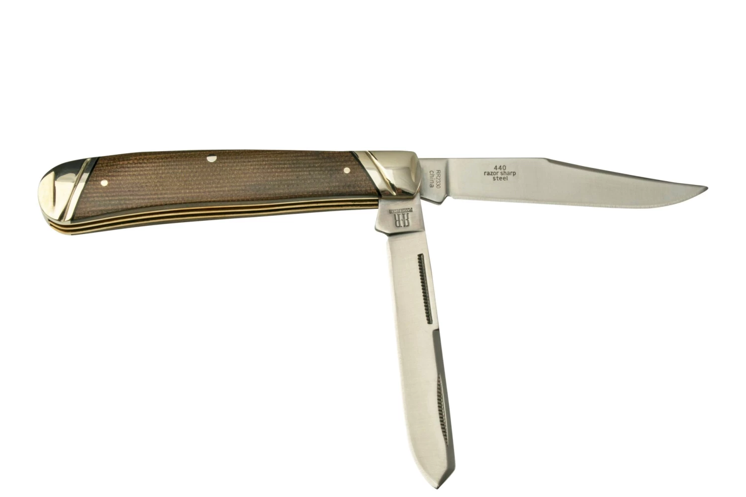 Rough Ryder Brown Burlap Trapper RR2330, Navaja - Imagen 2