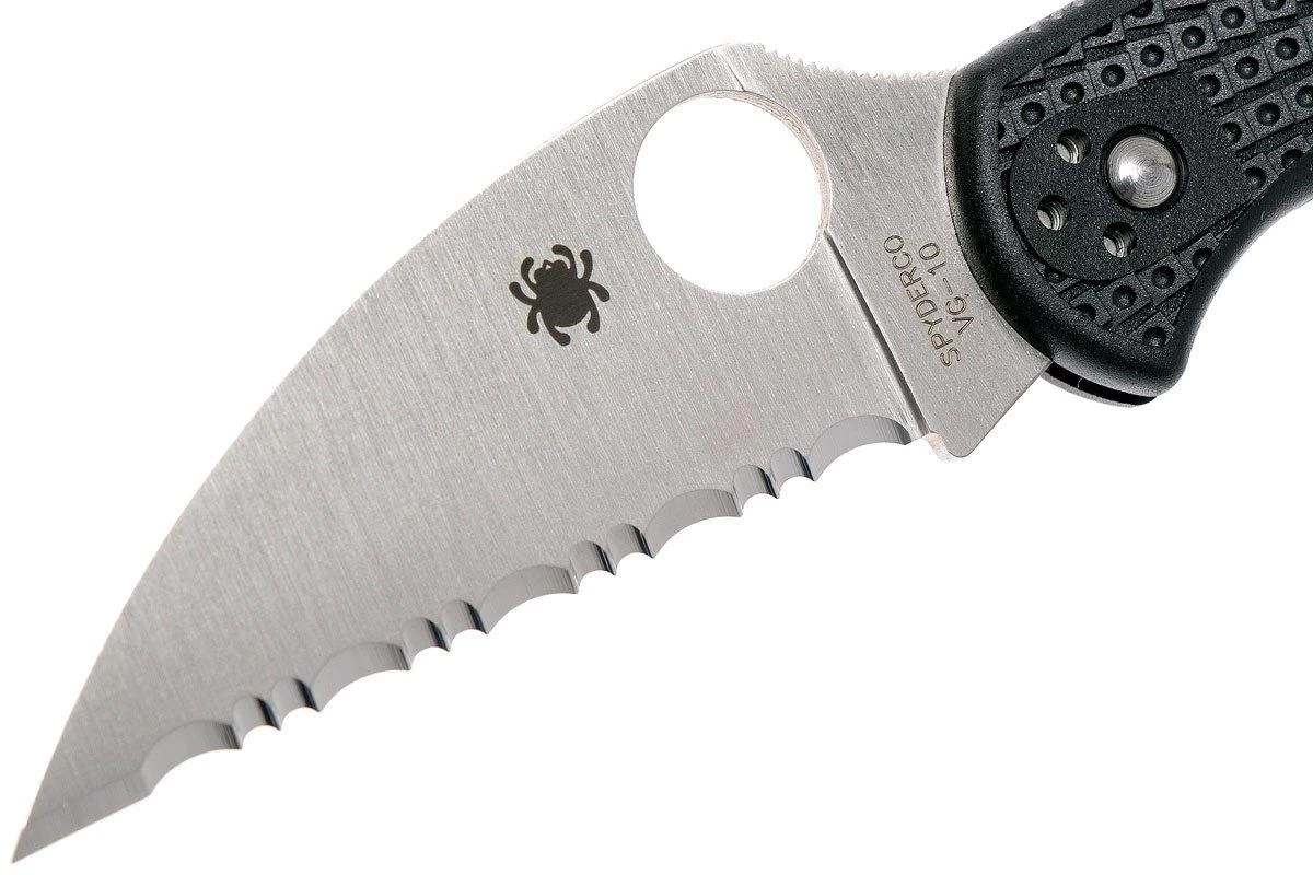 Spyderco Delica 4 Flat Wharncliffe C11FSWCBK Navaja, Dentada - Imagen 3