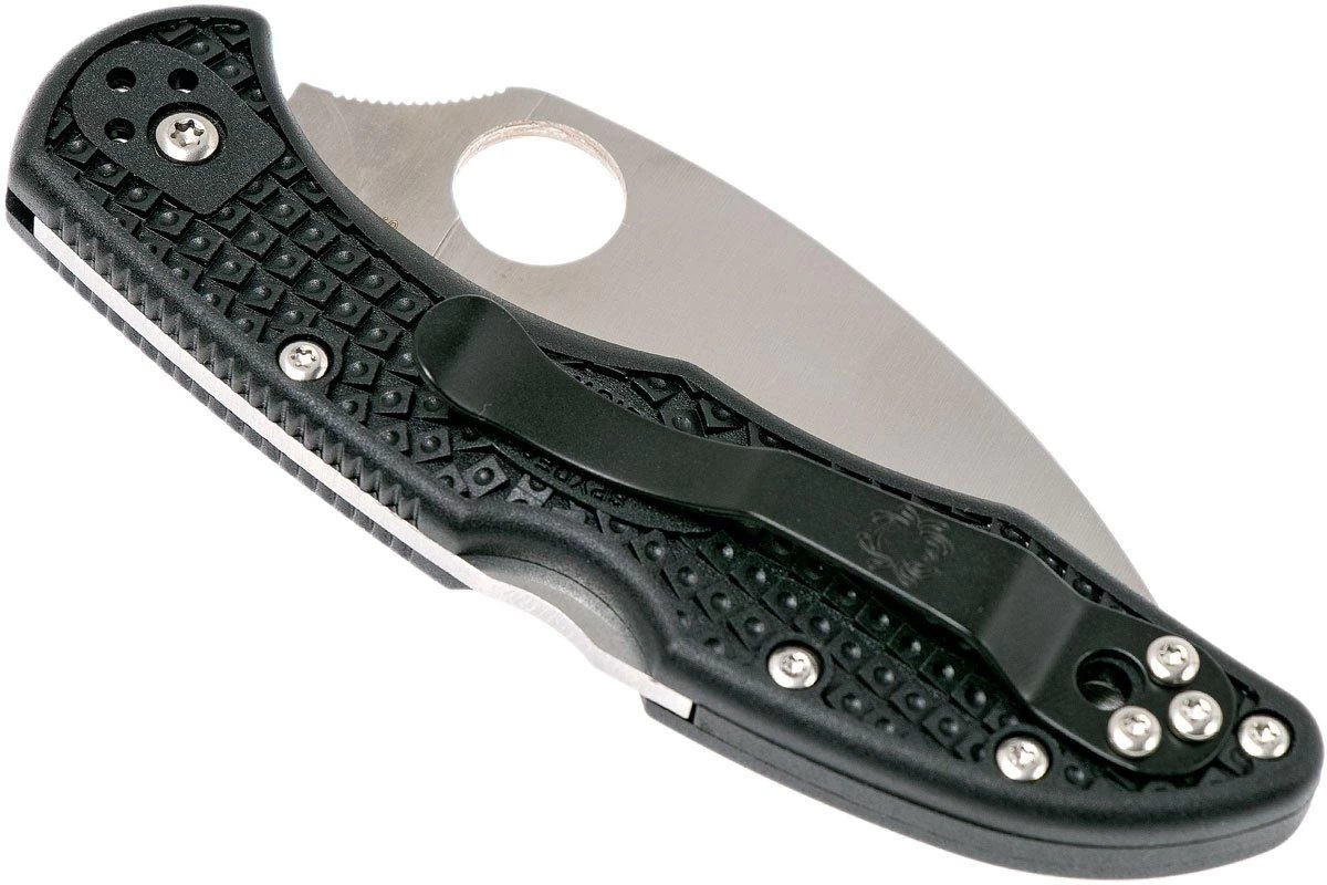 Spyderco Delica 4 Flat Wharncliffe C11FSWCBK Navaja, Dentada - Imagen 4