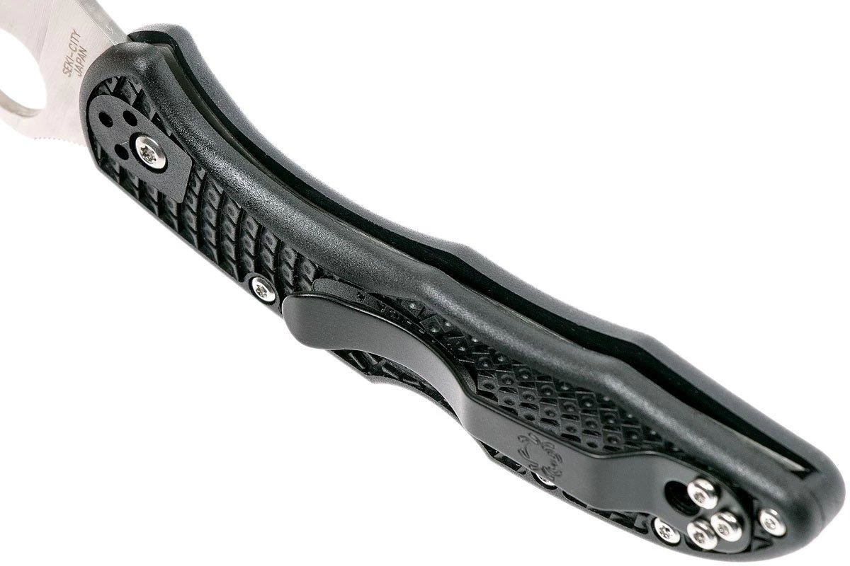 Spyderco Delica 4 Flat Wharncliffe C11FSWCBK Navaja, Dentada - Imagen 5