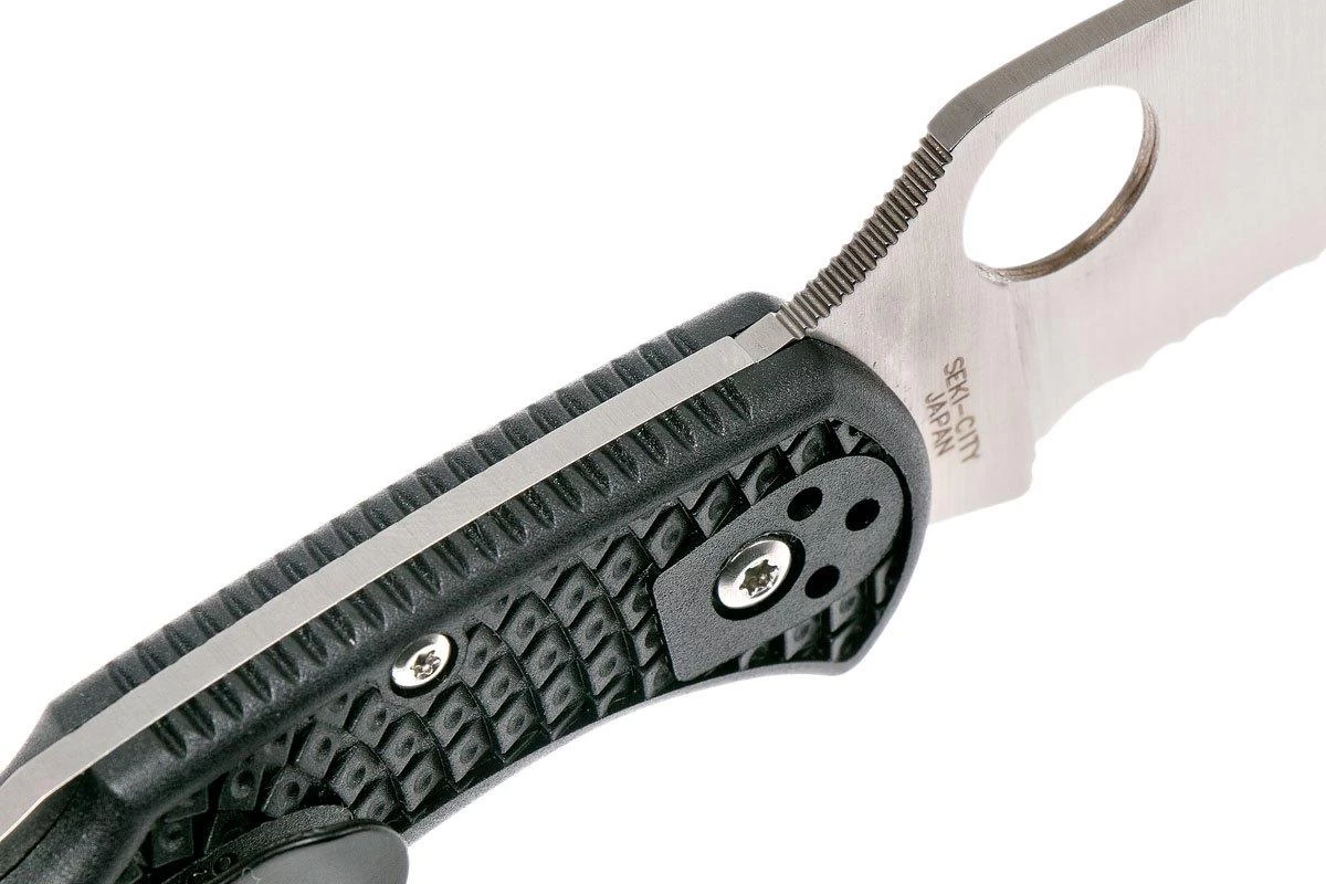 Spyderco Delica 4 Flat Wharncliffe C11FSWCBK Navaja, Dentada - Imagen 6
