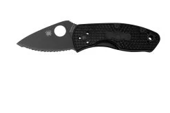 Spyderco Ambitious Lightweight Black C148SBBK Navaja Dentada