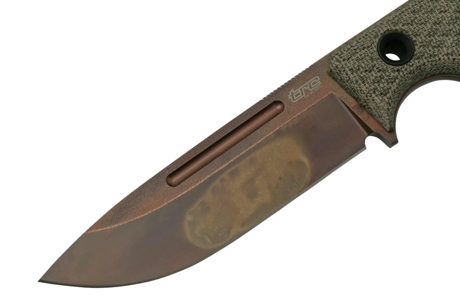 TRC Knives K-1S, Elmax Apocalypse Finish, Green Canvas Micarta, Cuchillo Fijo - Imagen 3