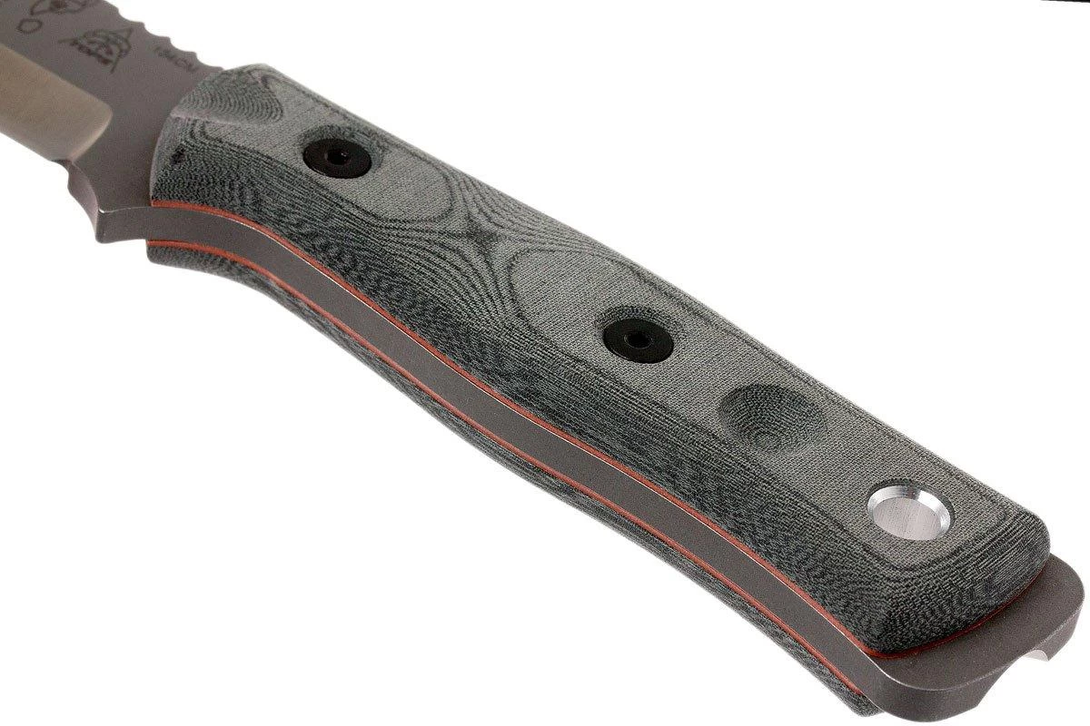 TOPS Knives B.O.B. Fieldcraft154CM Grey/Black Micarta BROS-154-BLM Cuchillo Bushcraft - Imagen 4