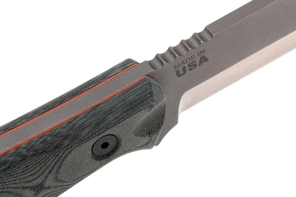 TOPS Knives B.O.B. Fieldcraft154CM Grey/Black Micarta BROS-154-BLM Cuchillo Bushcraft - Imagen 5