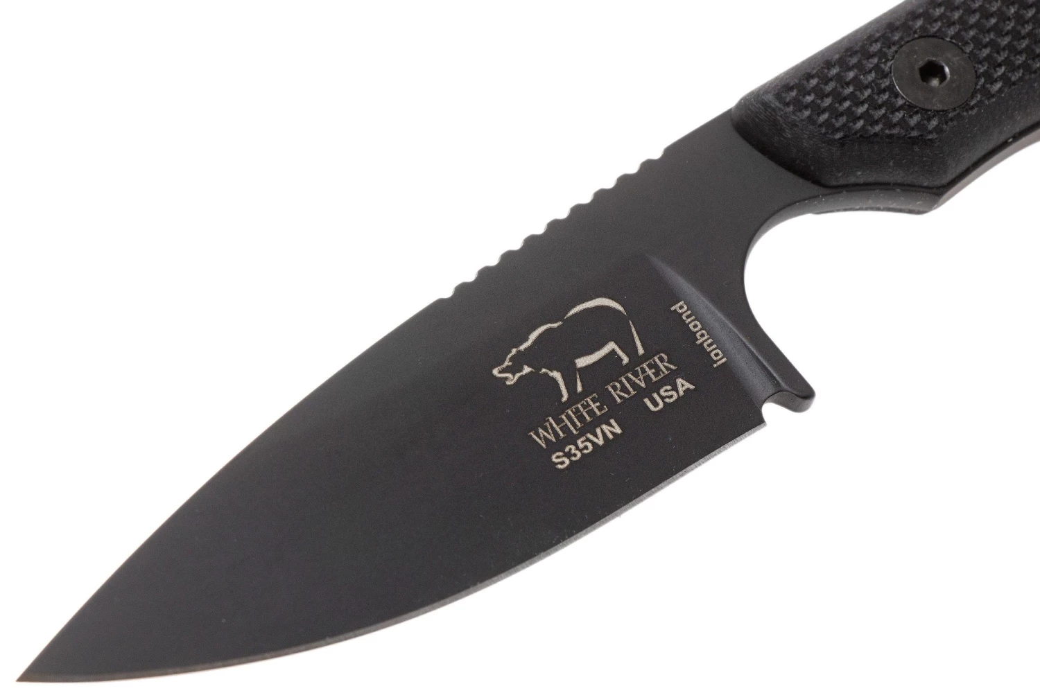 White River Knives M1 Backpacker Pro Black G10, Black Ionbond Cuchillo Fijo, Funda Kydex - Imagen 3