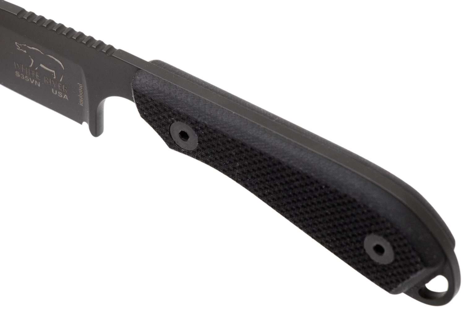 White River Knives M1 Backpacker Pro Black G10, Black Ionbond Cuchillo Fijo, Funda Kydex - Imagen 5